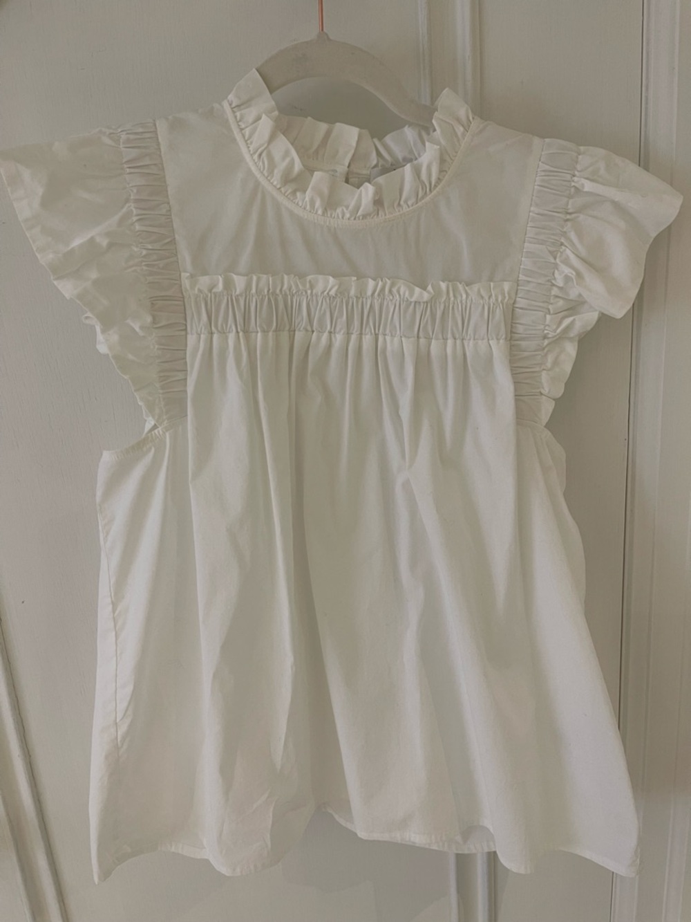 Sea New York White Ruffle Sleeve Top - Picture 1 of 4